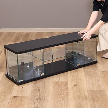 ♡ ガラスコレクションＴＶボード BAAL 幅110cm ブラック [5132] ガラスコレクションケースを兼ねた TVボード ［幅110cm］BAAL